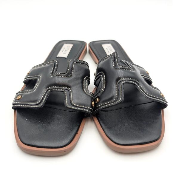 Steven New York Harlien Slide Sandal Open Toe Women's Black Size US6M EU36.5 - Picture 2 of 11